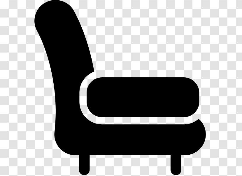 Chair Furniture Couch Living Room - Black And White Transparent PNG