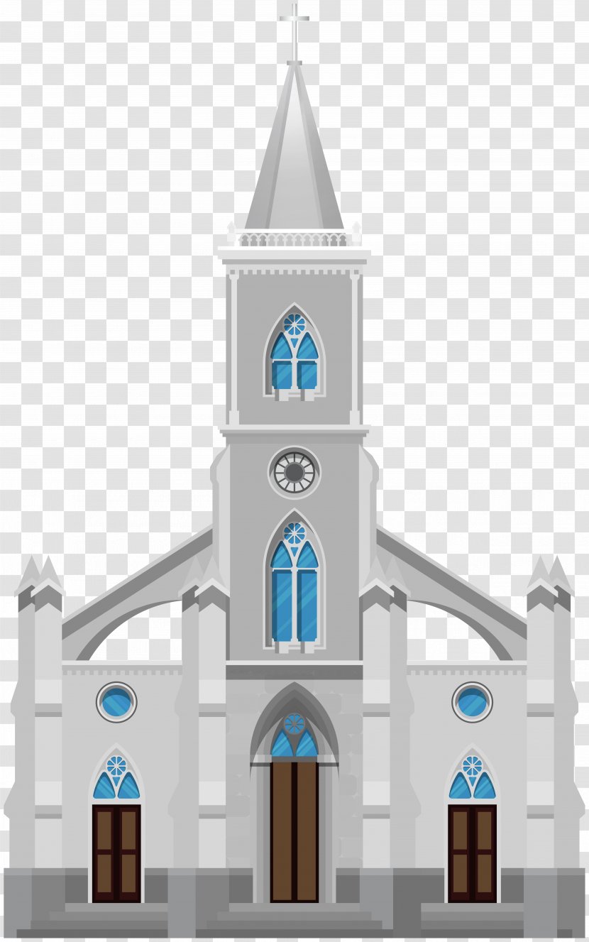 Middle Ages Chapel Facade Steeple Cathedral - Place Of Worship - Cartoon Church Images Transparent PNG