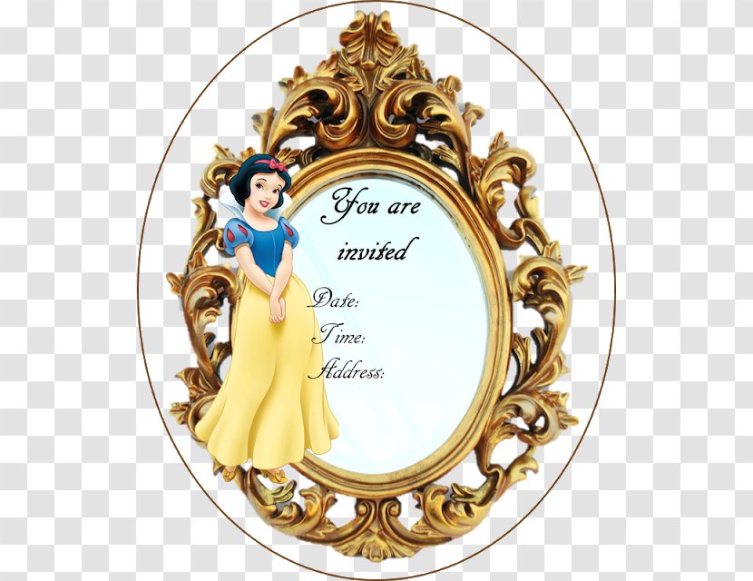 Snow White Wedding Invitation Convite Party Birthday - Mirror Transparent PNG