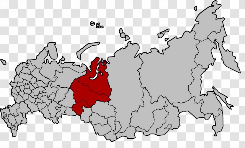 Republics Of Russia The Soviet Union Russian Federative Socialist Republic World Map - Black And White - Oblast Transparent PNG