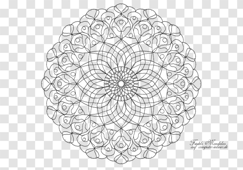 Geometry Coloring Book Line Art Adult - Black And White - Circle Transparent PNG