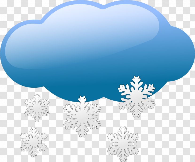 Weather Forecasting Free Content Clip Art - Heart - Blue Clouds Snow Transparent PNG
