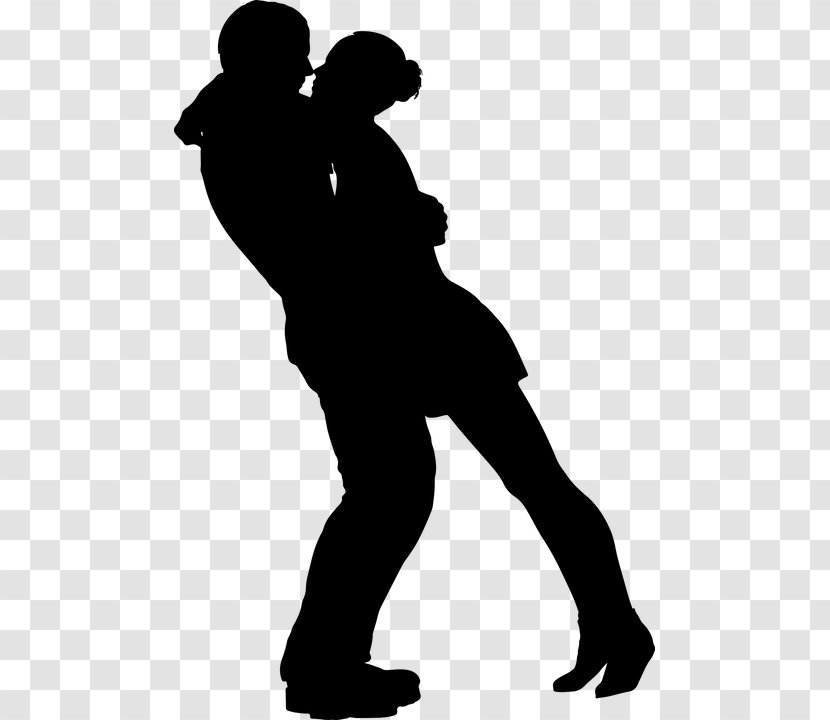 Love Couple - Silhouette - Dance Blackandwhite Transparent PNG