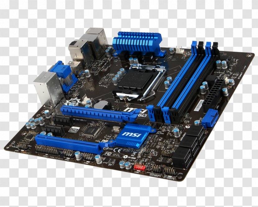 Intel Motherboard MSI H61M-P20 LGA 1150 Transparent PNG