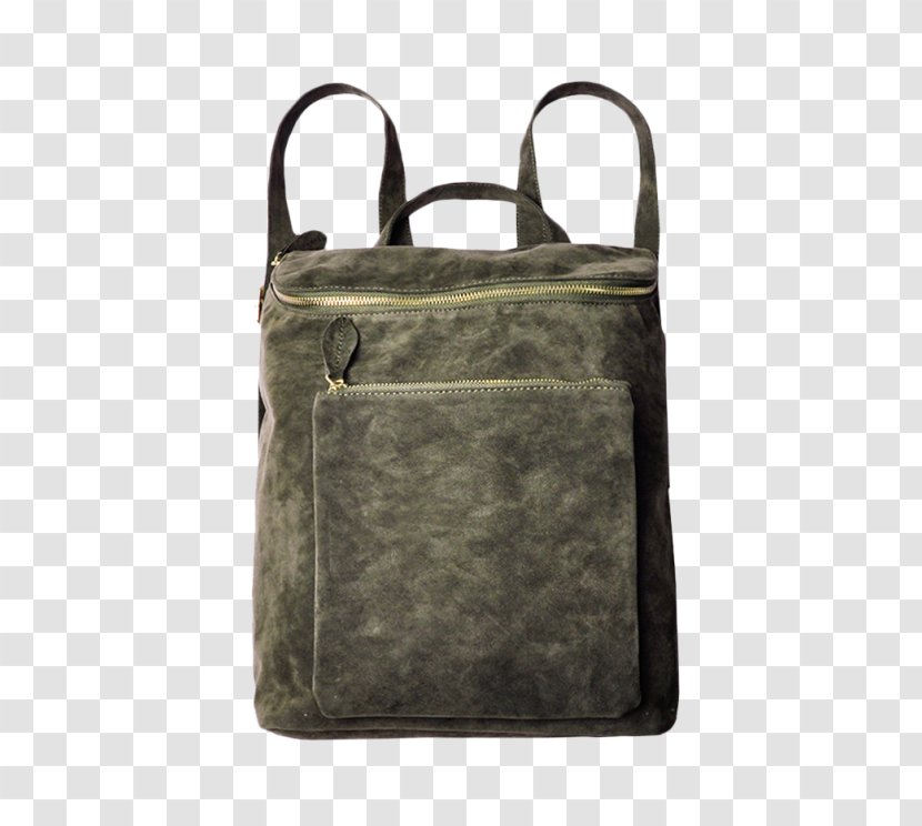 Handbag Backpack Suede Zipper - Fashion - Small Army Green Transparent PNG