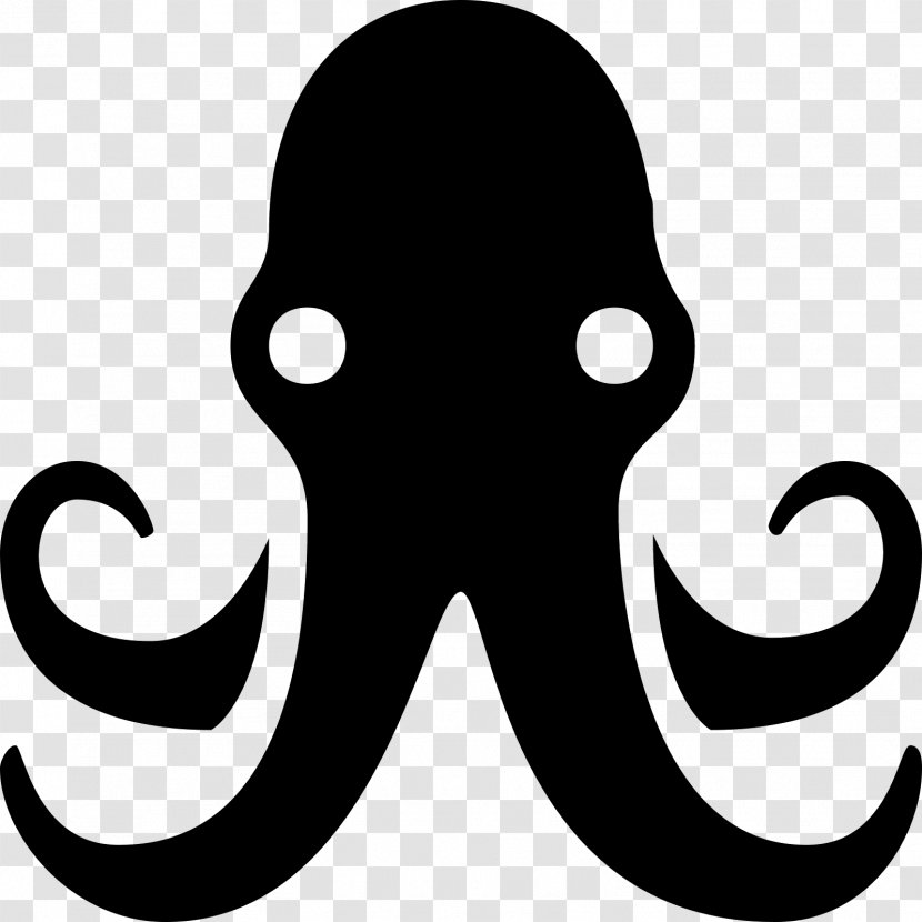 Octopus Clip Art - Black And White Transparent PNG
