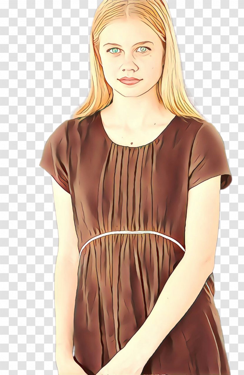 Hair Cartoon - Neck - Day Dress Peach Transparent PNG