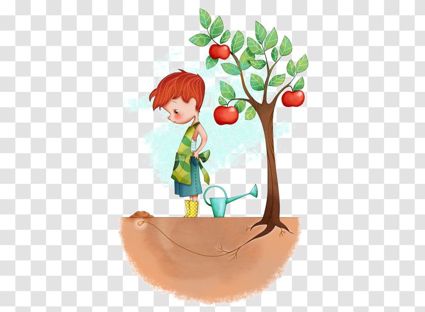 Emmanuelle Drawing Art Illustration - Apple Tree Transparent PNG