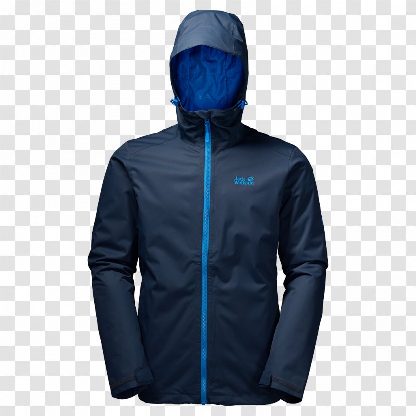 Jacket Coat Jack Wolfskin Clothing Midnight Blue - Raincoat Transparent PNG
