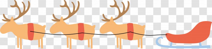 Santa Claus's Reindeer Christmas Day - Silhouette - Astrantia Major Transparent PNG