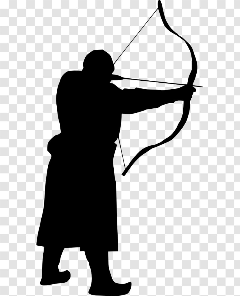 Silhouette Archery Clip Art - Standing - Archer Transparent PNG