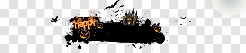 Halloween Banner Poster Pumpkin Bat Transparent PNG