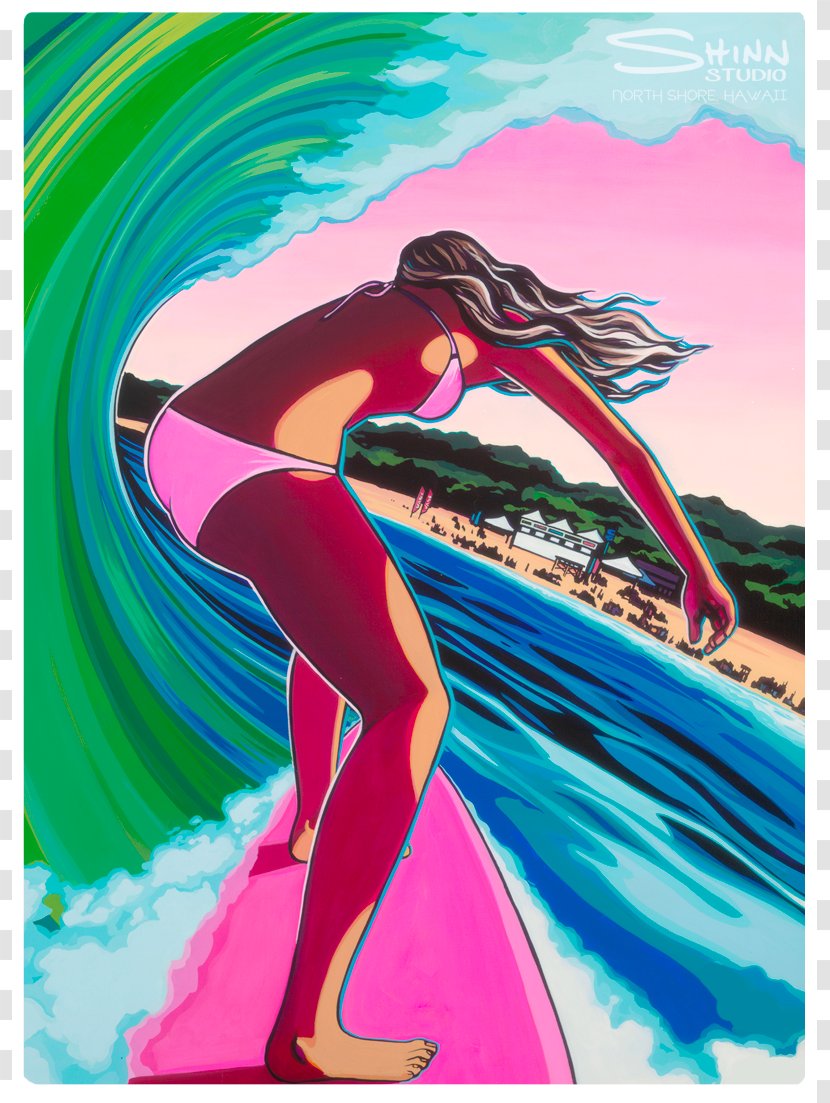Oahu Surf Art Surfing Painting - Visual Arts Transparent PNG