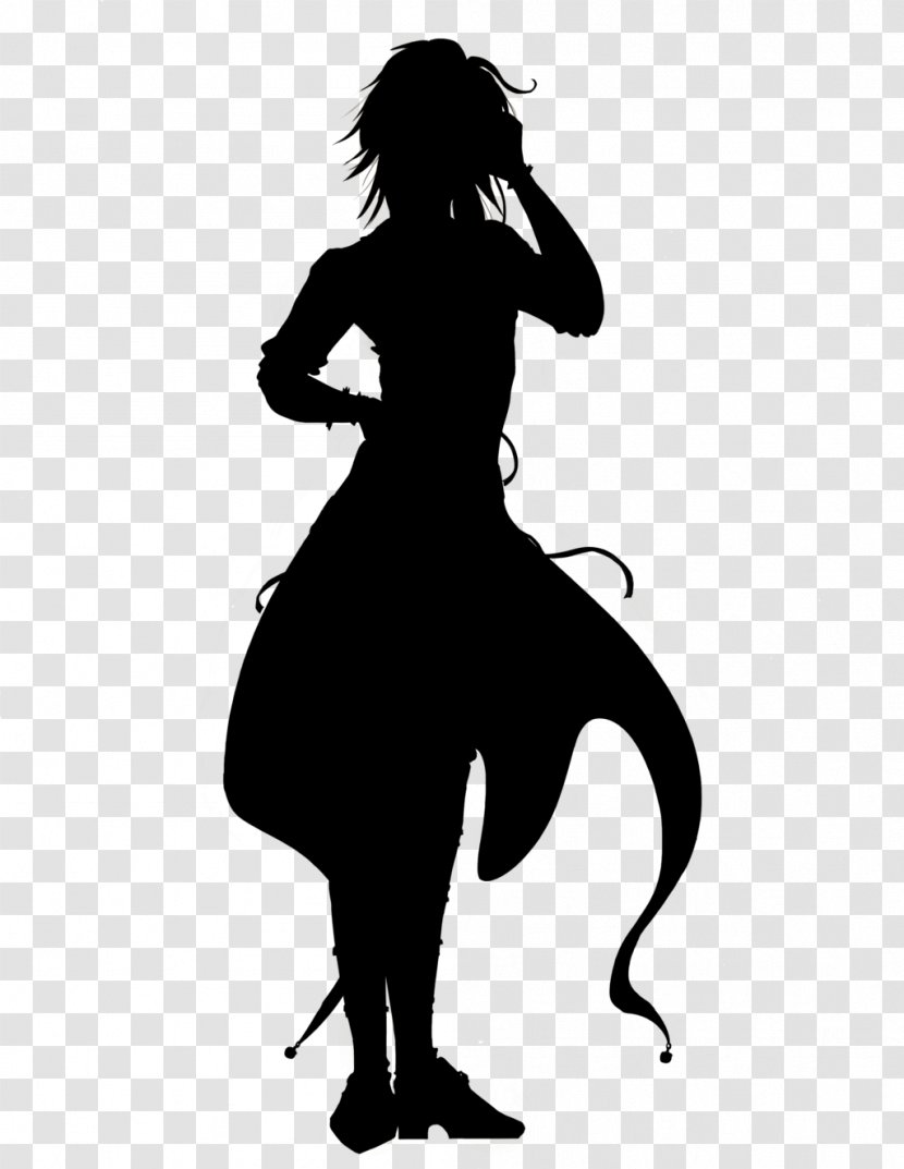 Silhouette Yohioloid Clip Art Image - Black And White Transparent PNG