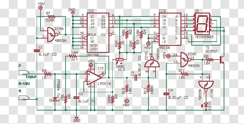 Electrical Network Electronic Circuit Electronics Integrated Circuits & Chips Voltmeter - Area Transparent PNG