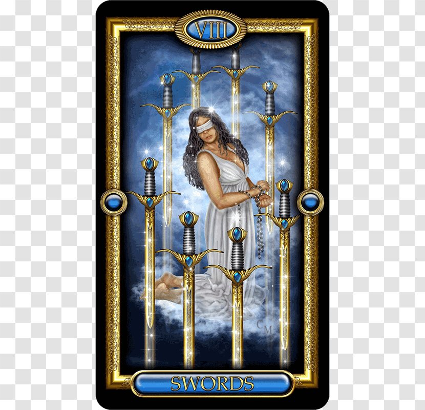 Tarot Card Games Eight Of Swords Playing Five Wands - Sacred Geometry Transparent PNG