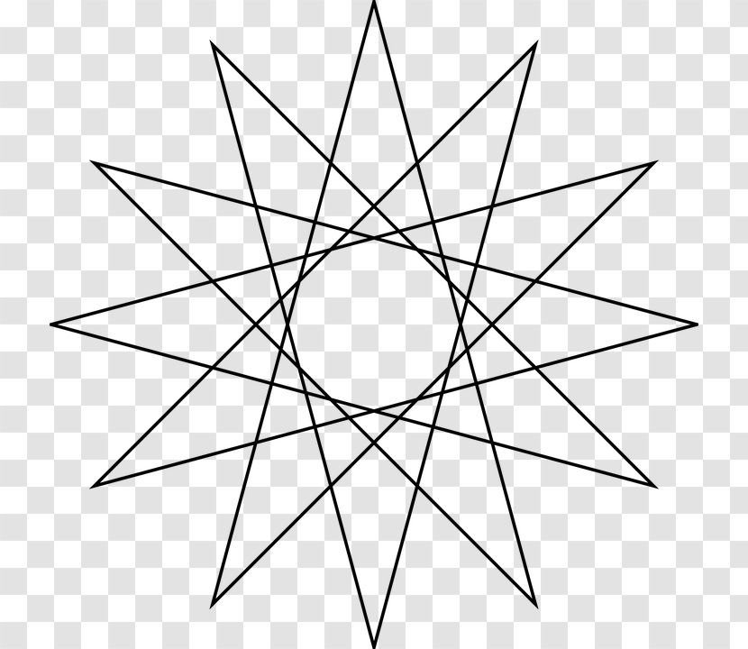 Star Polygon Regular Star-shaped - Triangle - Geometri Transparent PNG