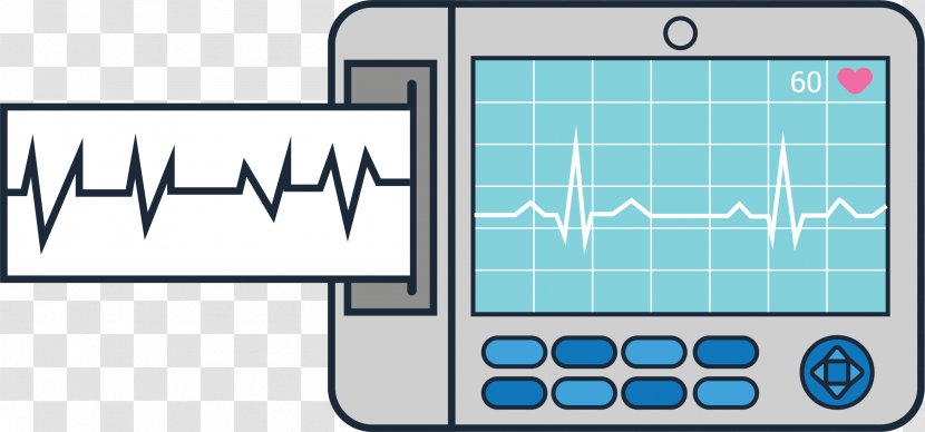 Electrocardiography Monitoring Icon - Display Device - ECG Monitor Transparent PNG