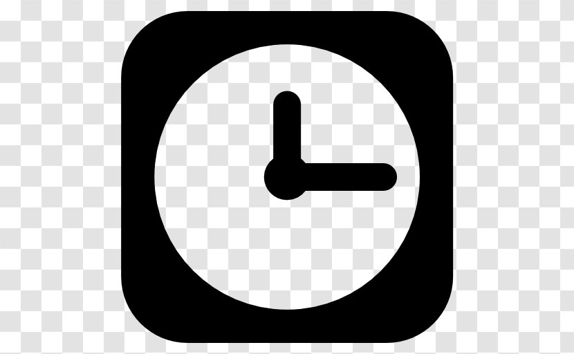 Clock - Hour - Black And White Transparent PNG