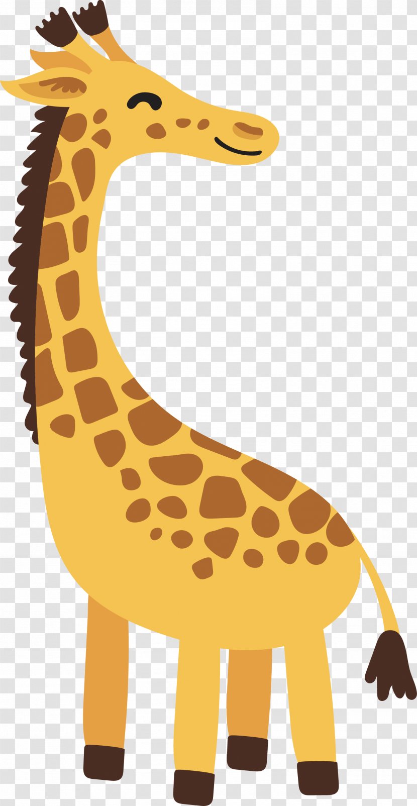 Northern Giraffe Vecteur Computer File - Smiling Transparent PNG