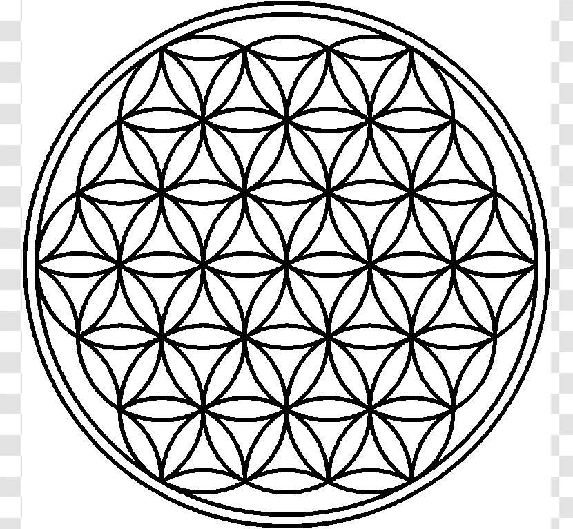 Overlapping Circles Grid Sacred Geometry Geometric Shape Vesica Piscis - Art - Tattoo Pattern Transparent PNG