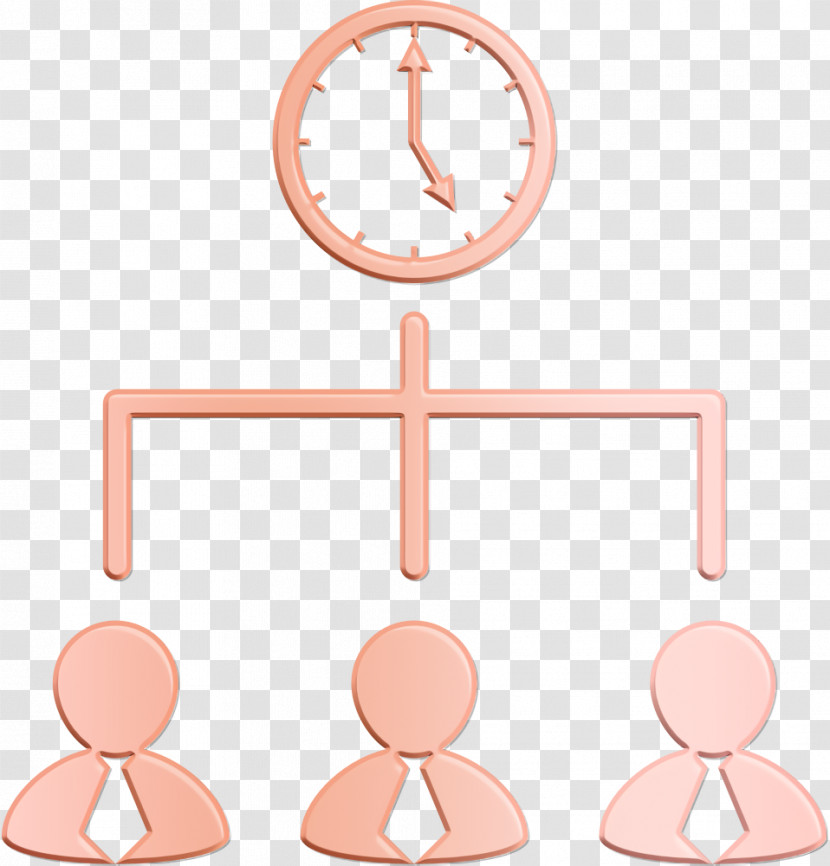 Businessmen Team Working With Time Icon Humans Resources Icon Control Icon Transparent PNG