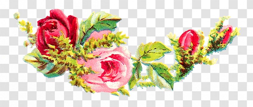 Floral Design Shabby Chic Rose Cut Flowers - Artificial Flower Transparent PNG