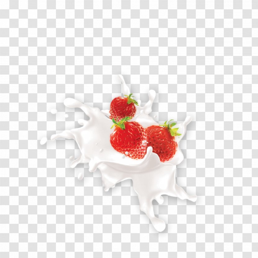 Strawberry Juice Milkshake Coconut Milk Transparent PNG