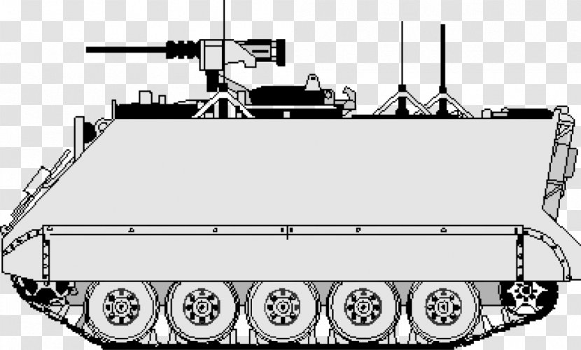 Tank M113 Armored Personnel Carrier Drawing Clip Art - Weapon Transparent PNG