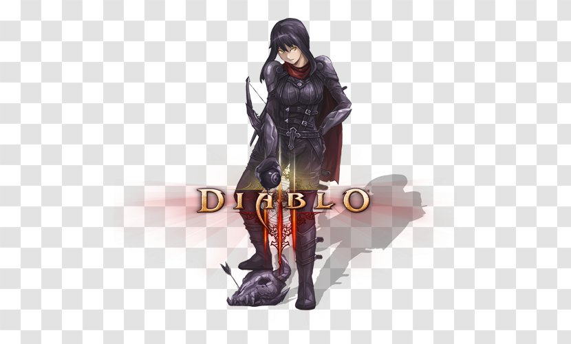 Diablo III Weapon Armour Black Hair - Silhouette Transparent PNG