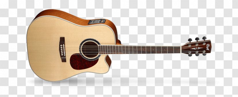 Cort Guitars Acoustic Guitar Acoustic-electric Dreadnought Cutaway - Flower - Stratocaster Transparent PNG