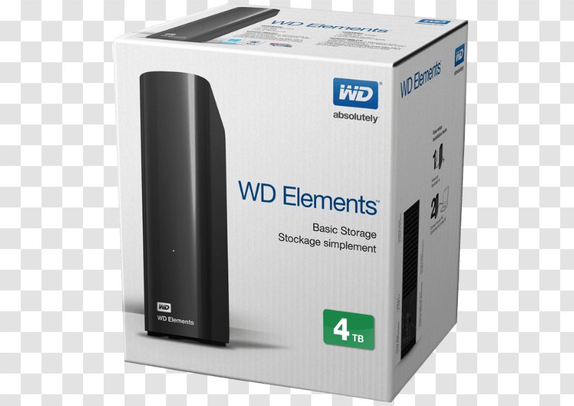 WD Elements Desktop Hard Drives My Book 4TB USB 3.0 External Drive Storage WDBACW0040HBK-NESN - Western Digital Transparent PNG