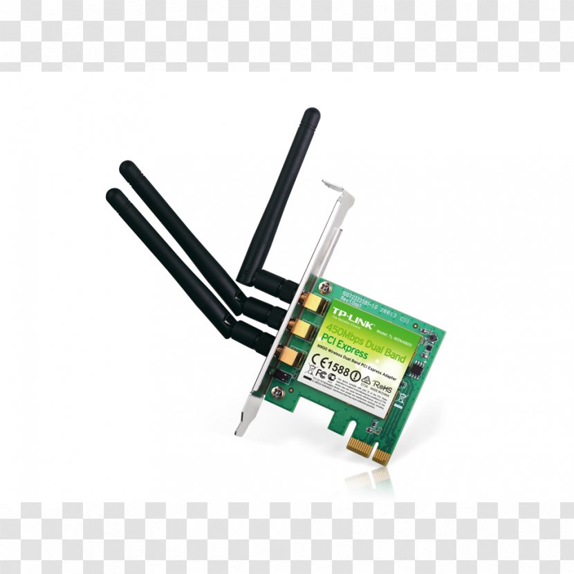 TP-Link PCI Express IEEE 802.11n-2009 Wireless Network Conventional - Desktop Computers - Card Transparent PNG