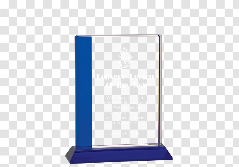 Cobalt Blue Rectangle - Crystal Trophy Transparent PNG