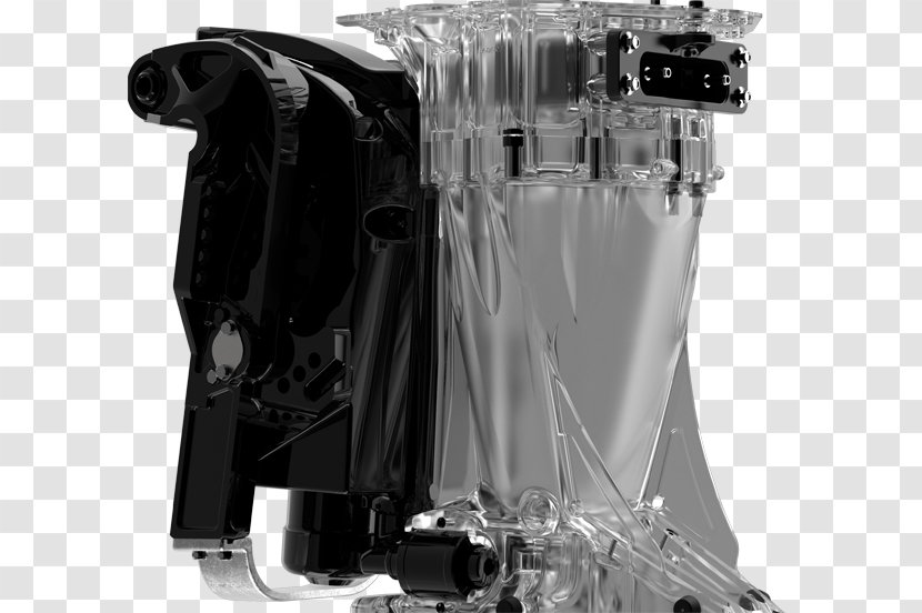 Four-stroke Engine Mercury Marine Boat V8 - Black And White Transparent PNG