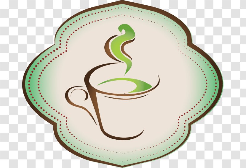 Cafe Logo Coffee Cup Vignette - Design Transparent PNG
