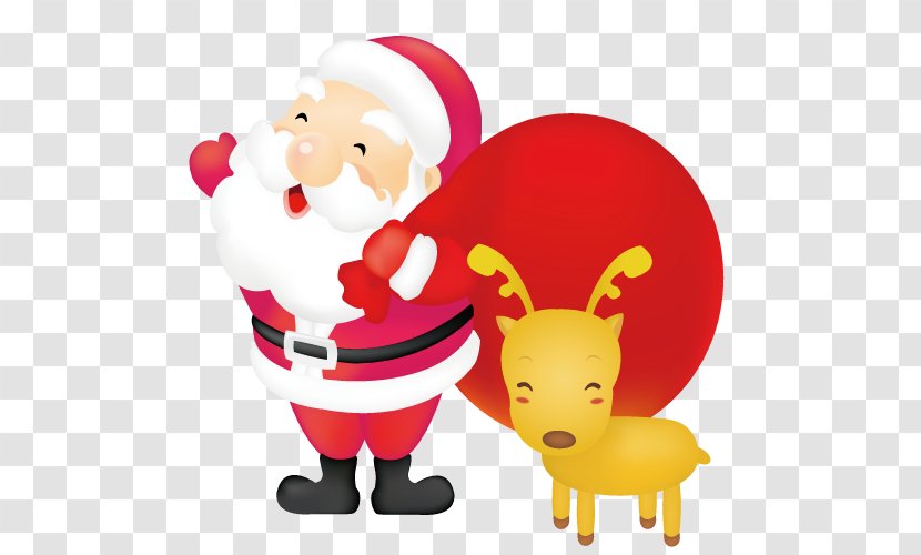 Rudolph Santa Claus Reindeer Christmas - Art - Elk Transparent PNG