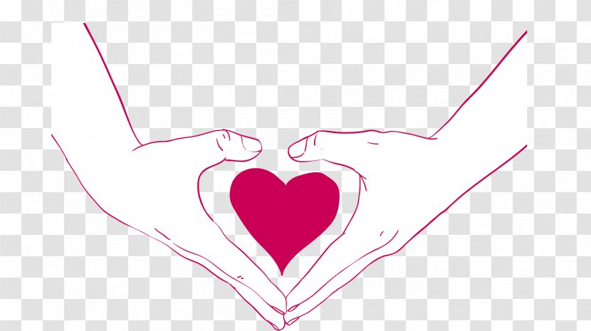 Pink Heart Valentine's Day Illustration - Frame - Vector Stick Figure Gesture Of Love Transparent PNG