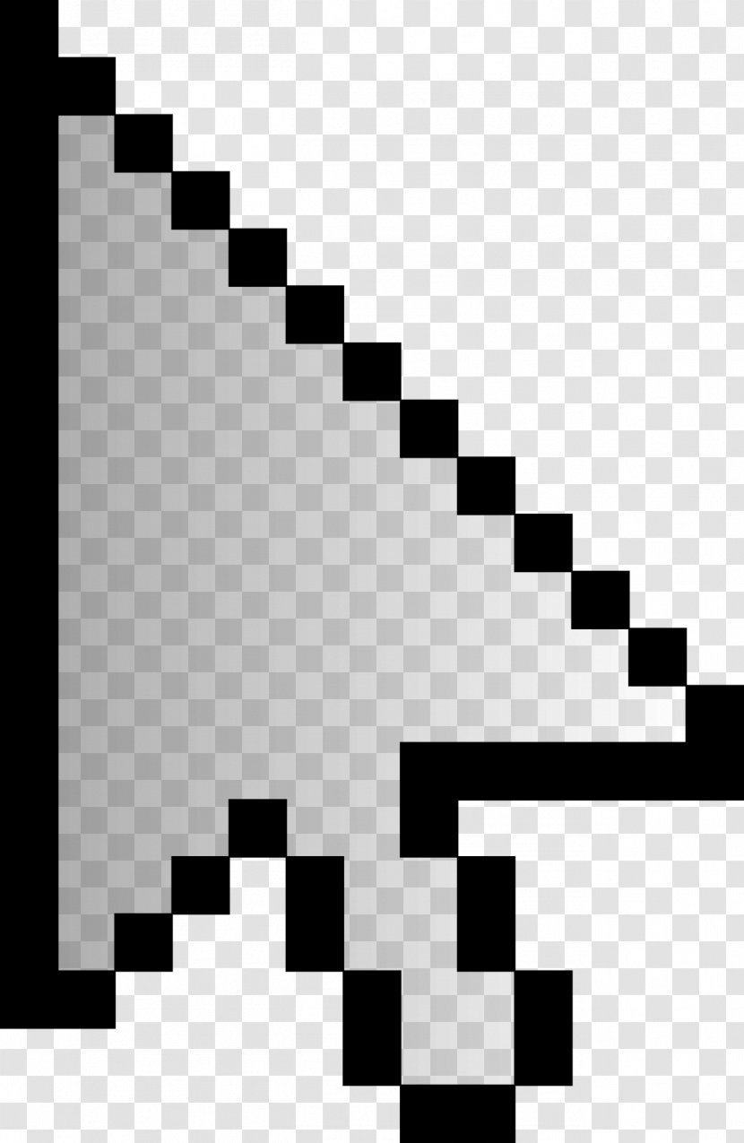 Computer Mouse Pointer Cursor - Black And White Transparent PNG