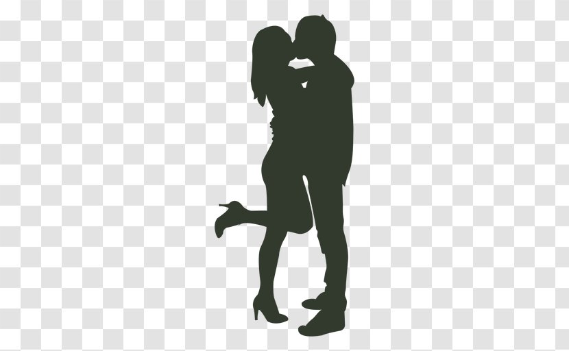 Couple Kiss Silhouette - Interaction Transparent PNG