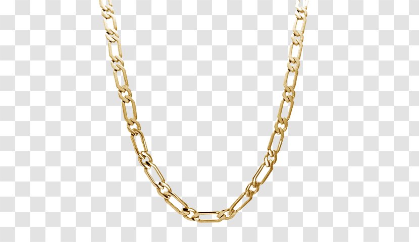 Figaro Chain Necklace Gold Omega - Cadena Oro Transparent PNG
