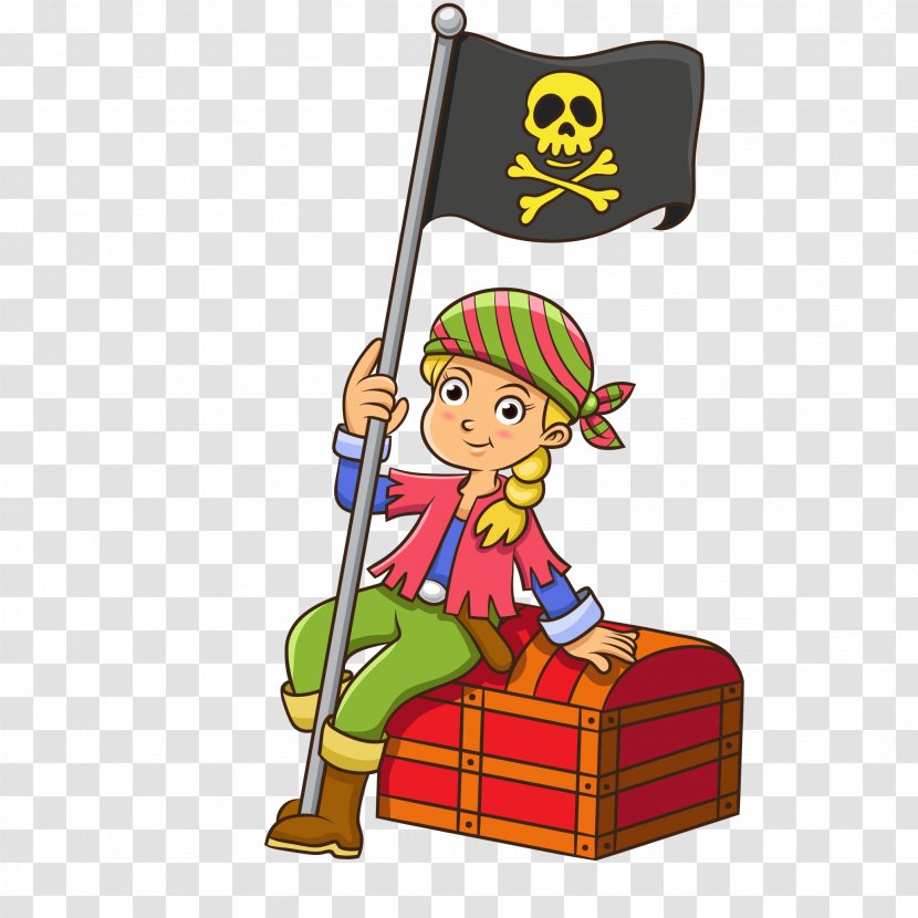 Cartoon Piracy Drawing Illustration - Fictional Character - Children Dress Up Pirate Vector Transparent PNG