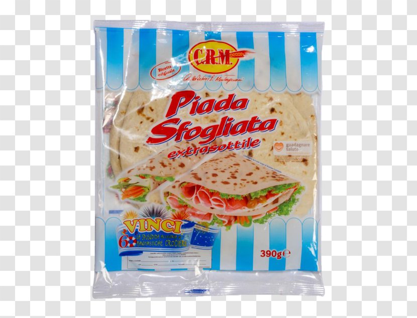 Piadina Breadstick Pita Crescentina Modenese Italian Cuisine - Frozen Food - Bread Transparent PNG
