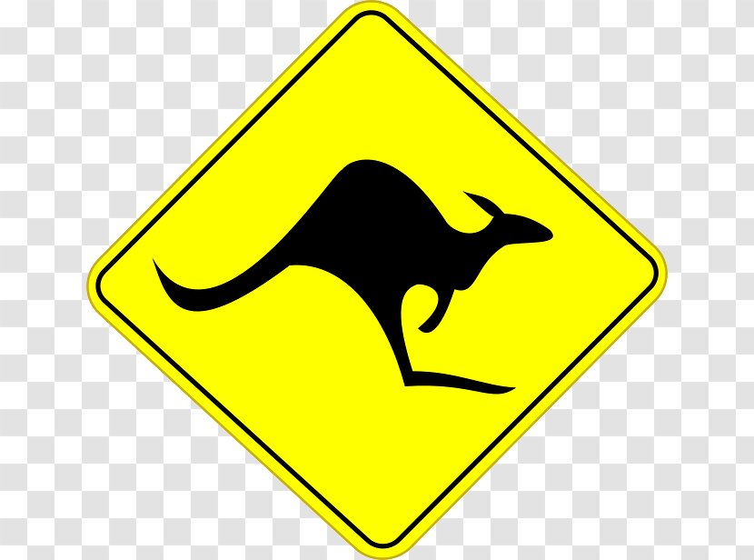 Road Signs In Australia Kangaroo Traffic Sign - Logo Transparent PNG