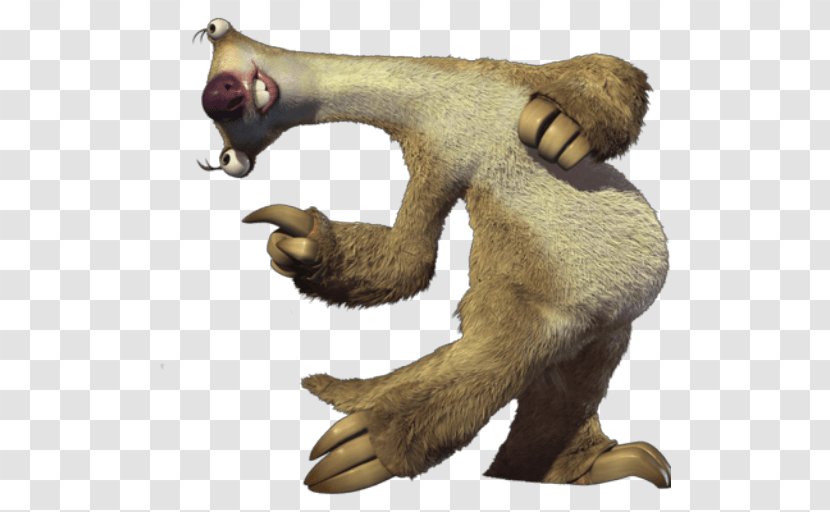 Sid Manfred Scrat Sloth Ice Age - Claw - Woolly Mammoth Transparent PNG