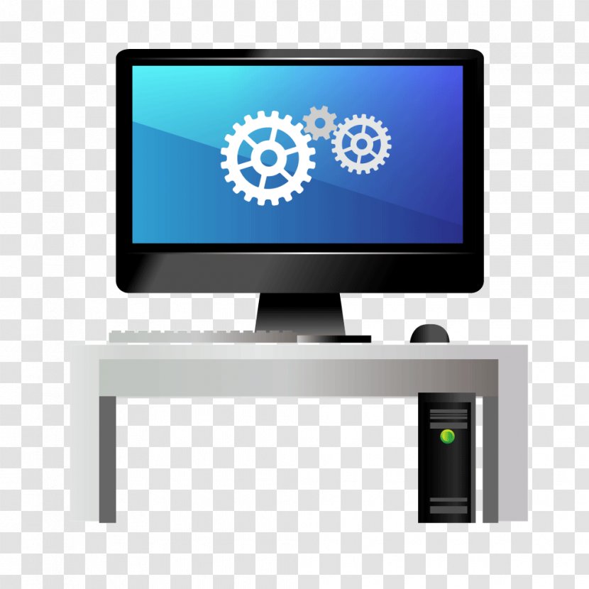 Desktop Computer Server Network - Media - White Desk PC Transparent PNG