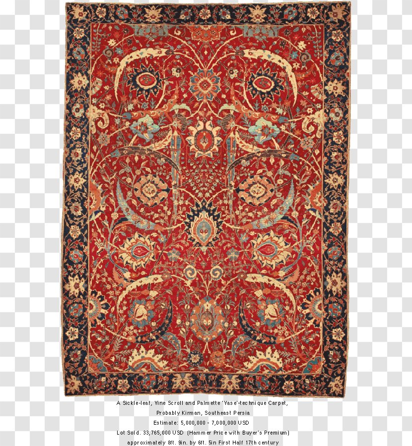 Kashan Persian Carpet The Oriental Rug - Tufting Transparent PNG