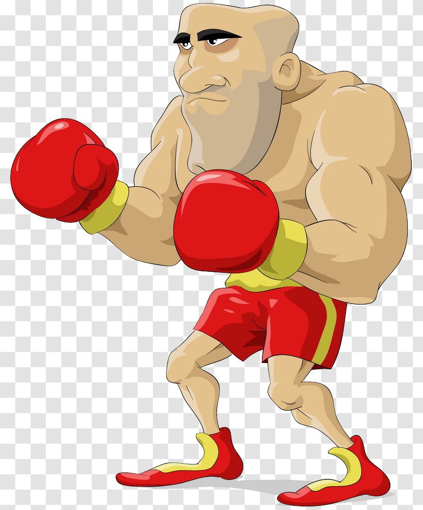 Cartoon Boxing Stock Photography Illustration - Silhouette - Man Transparent PNG