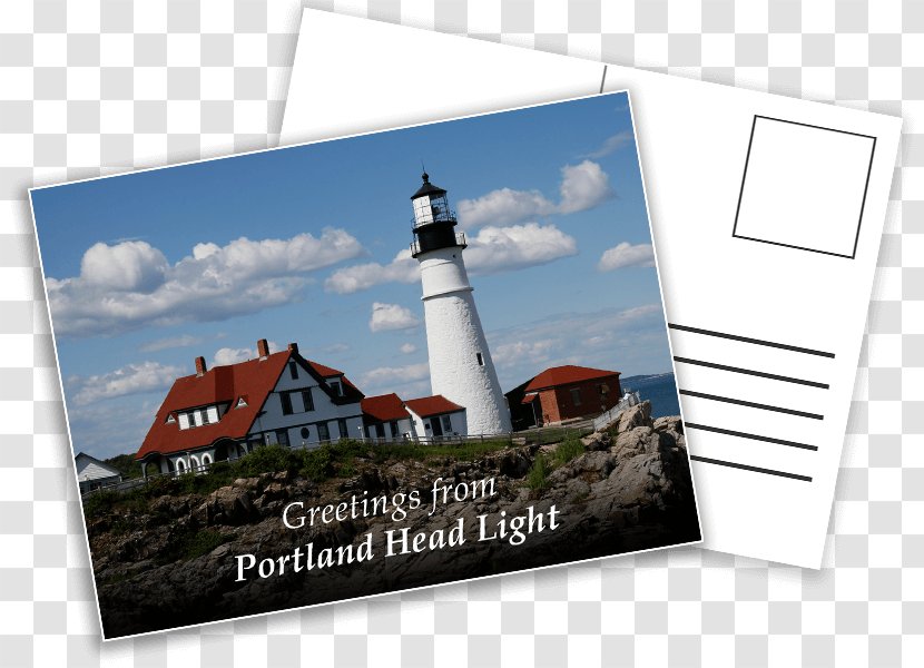 Post Cards Lighthouse Portland Head Light Printing - Tower Transparent PNG