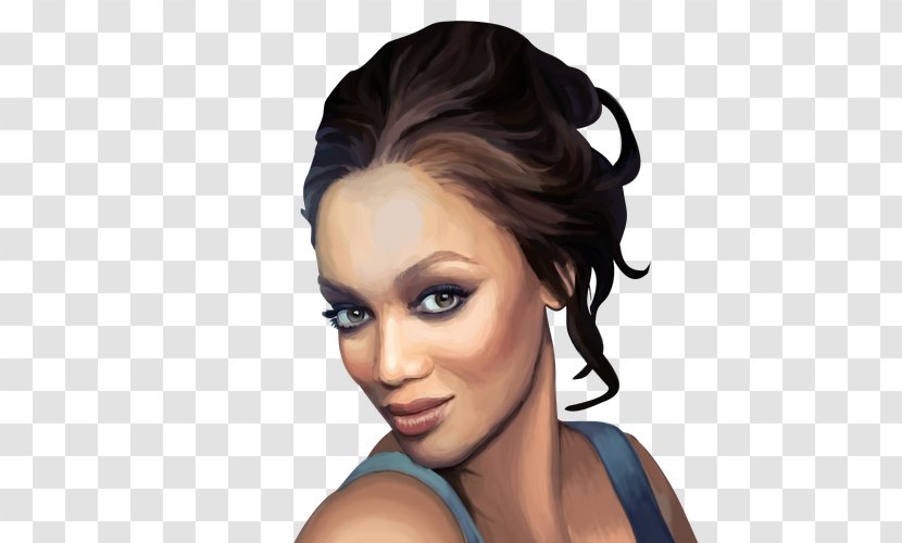 Tyra Banks Eyebrow Drawing Hair Coloring - Character - Famous People Transparent PNG